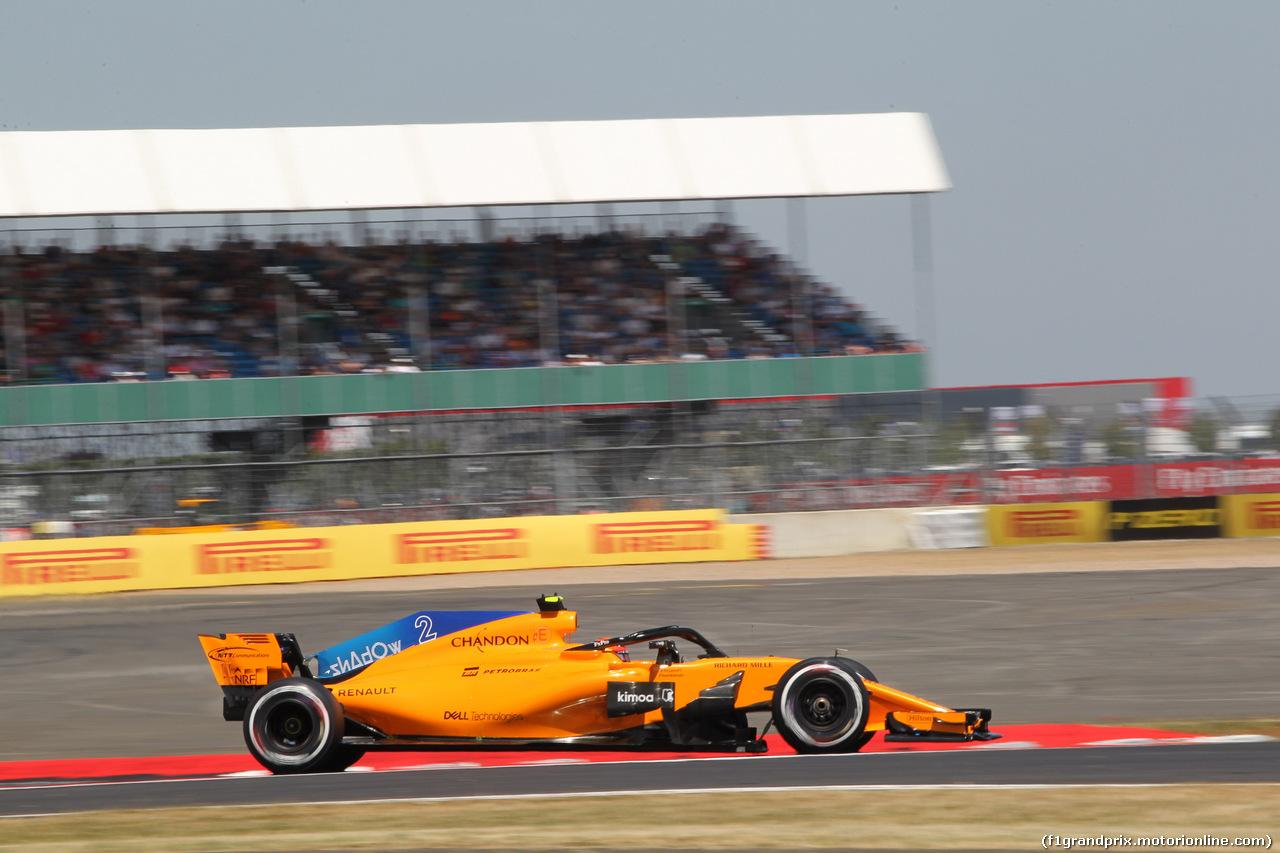 GP GRAN BRETAGNA, 07.07.2018- Free practice 3, Stoffel Vandoorne (BEL) McLaren MCL33