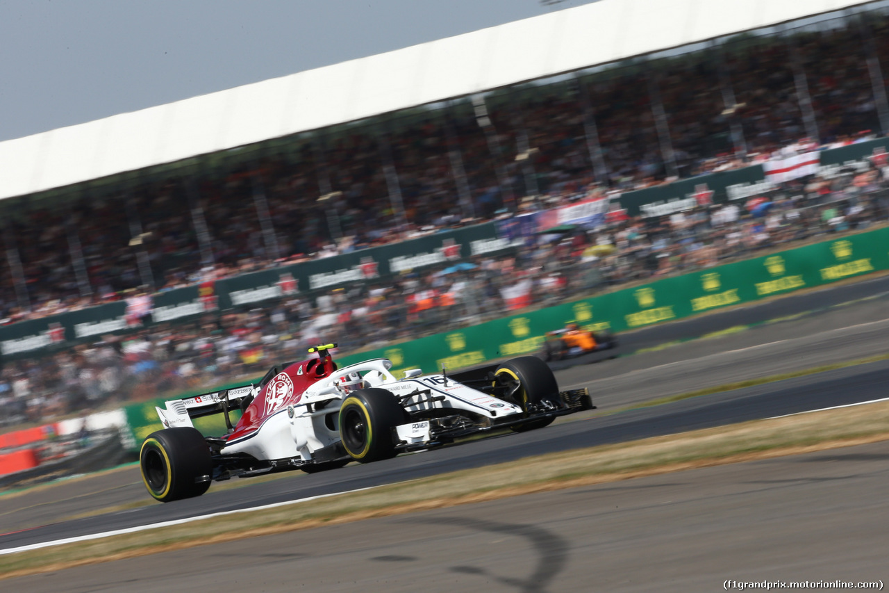 GP GRAN BRETAGNA, 07.07.2018- Free practice 3, Charles Leclerc (GER) Alfa Romeo Sauber C37