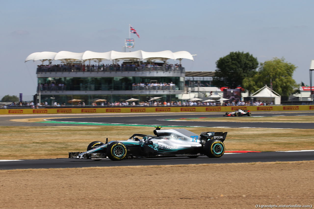 GP GRAN BRETAGNA, 07.07.2018- Free practice 3, Valtteri Bottas (FIN) Mercedes AMG F1 W09