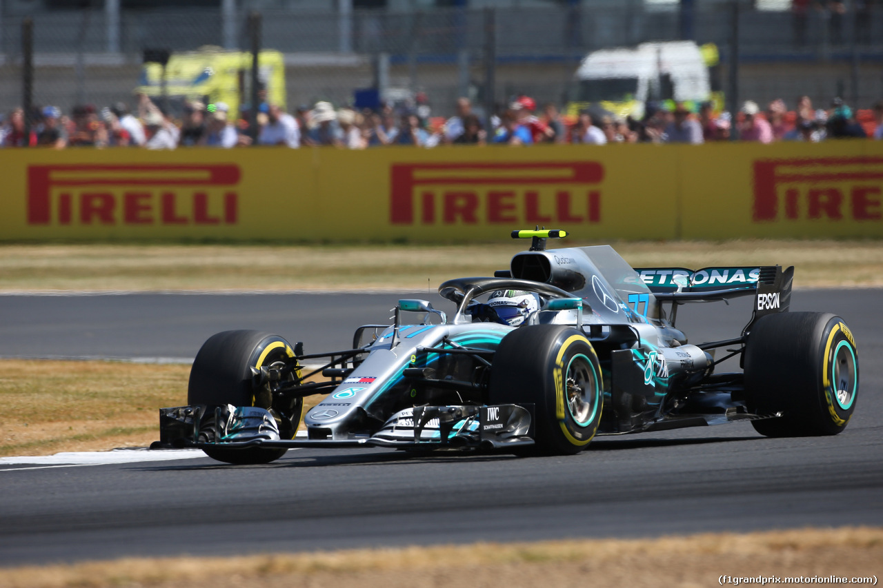 GP GRAN BRETAGNA, 07.07.2018- Free practice 3, Valtteri Bottas (FIN) Mercedes AMG F1 W09