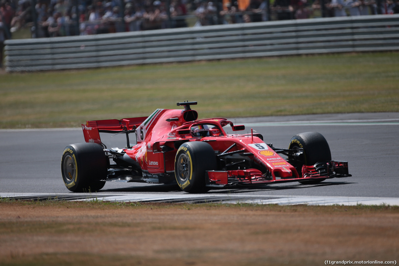 GP GRAN BRETAGNA, 07.07.2018- Free practice 3, Sebastian Vettel (GER) Ferrari SF71H