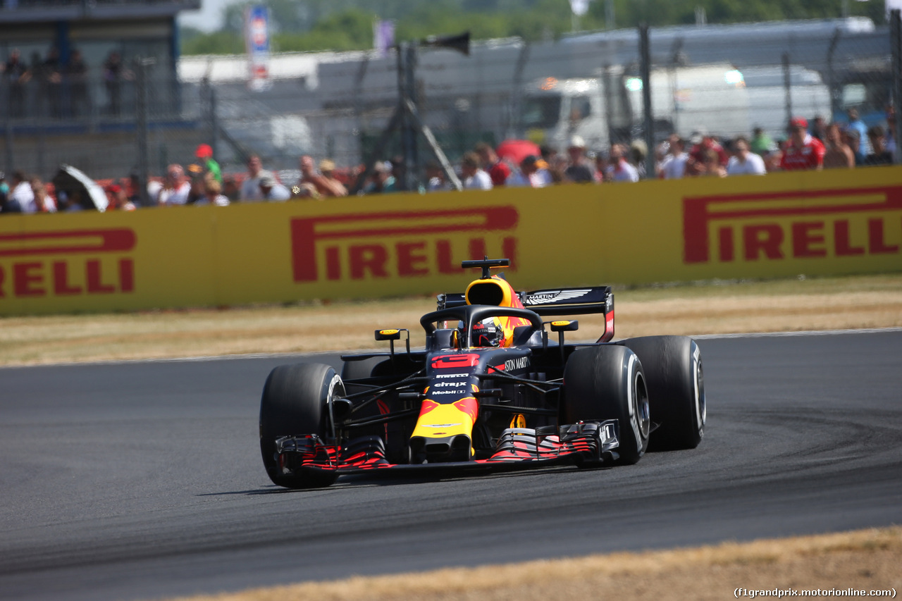 GP GRAN BRETAGNA, 07.07.2018- Free practice 3, Daniel Ricciardo (AUS) Red Bull Racing RB14