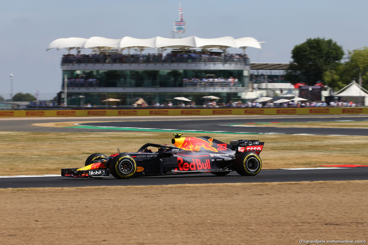 GP GRAN BRETAGNA, 07.07.2018- Free practice 3, Max Verstappen (NED) Red Bull Racing RB14