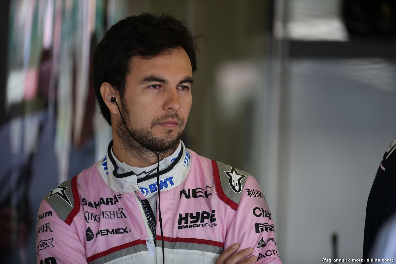 GP GRAN BRETAGNA, 07.07.2018- Free practice 3, Sergio Perez (MEX) Sahara Force India F1 VJM11