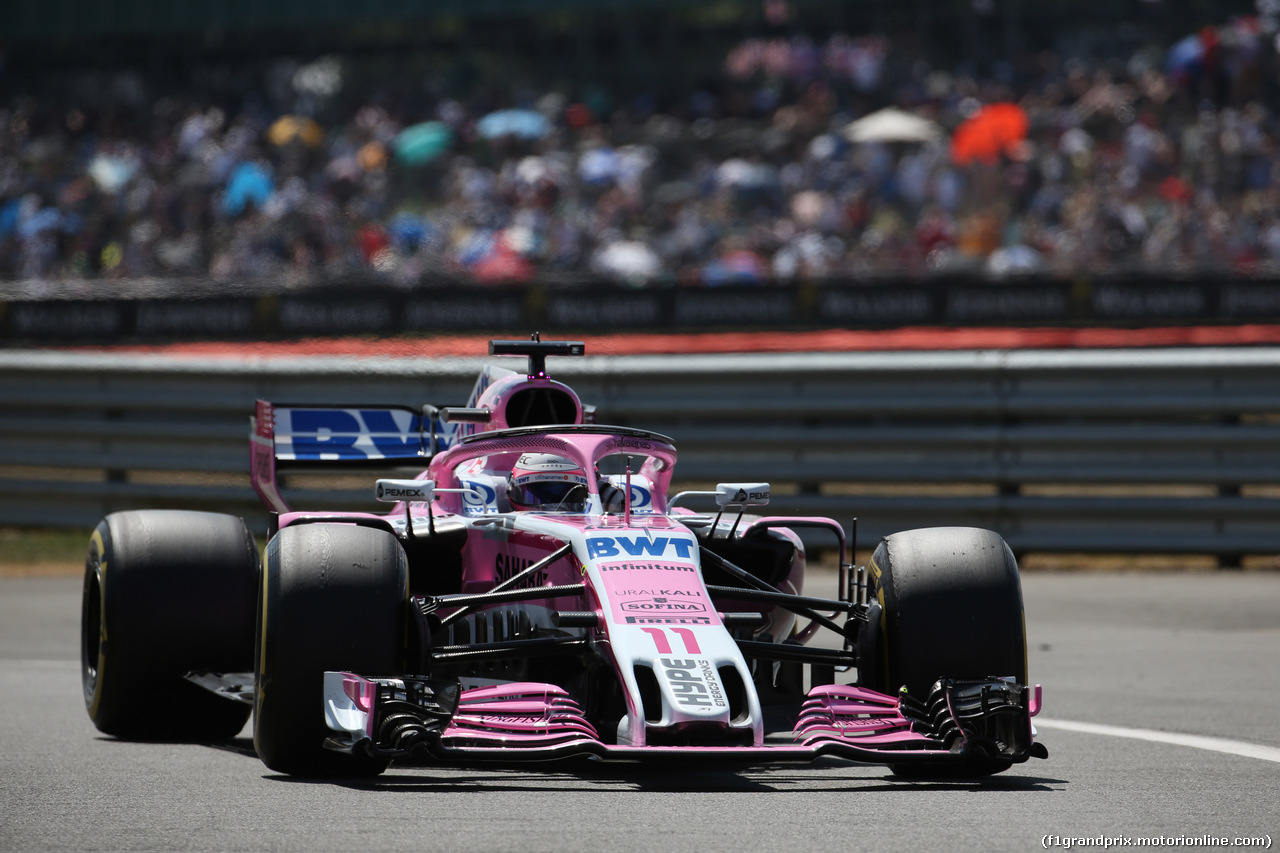 GP GRAN BRETAGNA, 07.07.2018- Free practice 3, Sergio Perez (MEX) Sahara Force India F1 VJM11