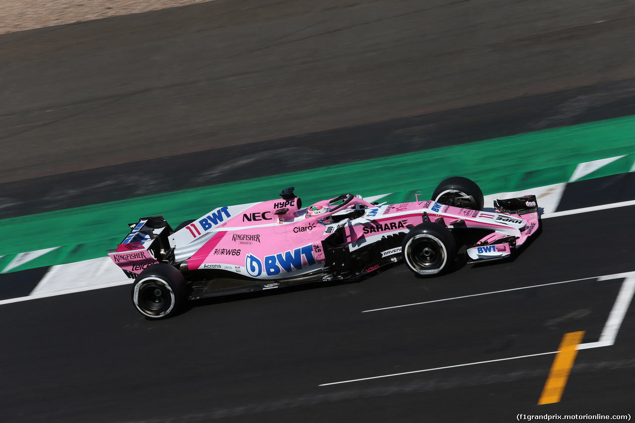 GP GRAN BRETAGNA, 07.07.2018- Free practice 3, Sergio Perez (MEX) Sahara Force India F1 VJM11