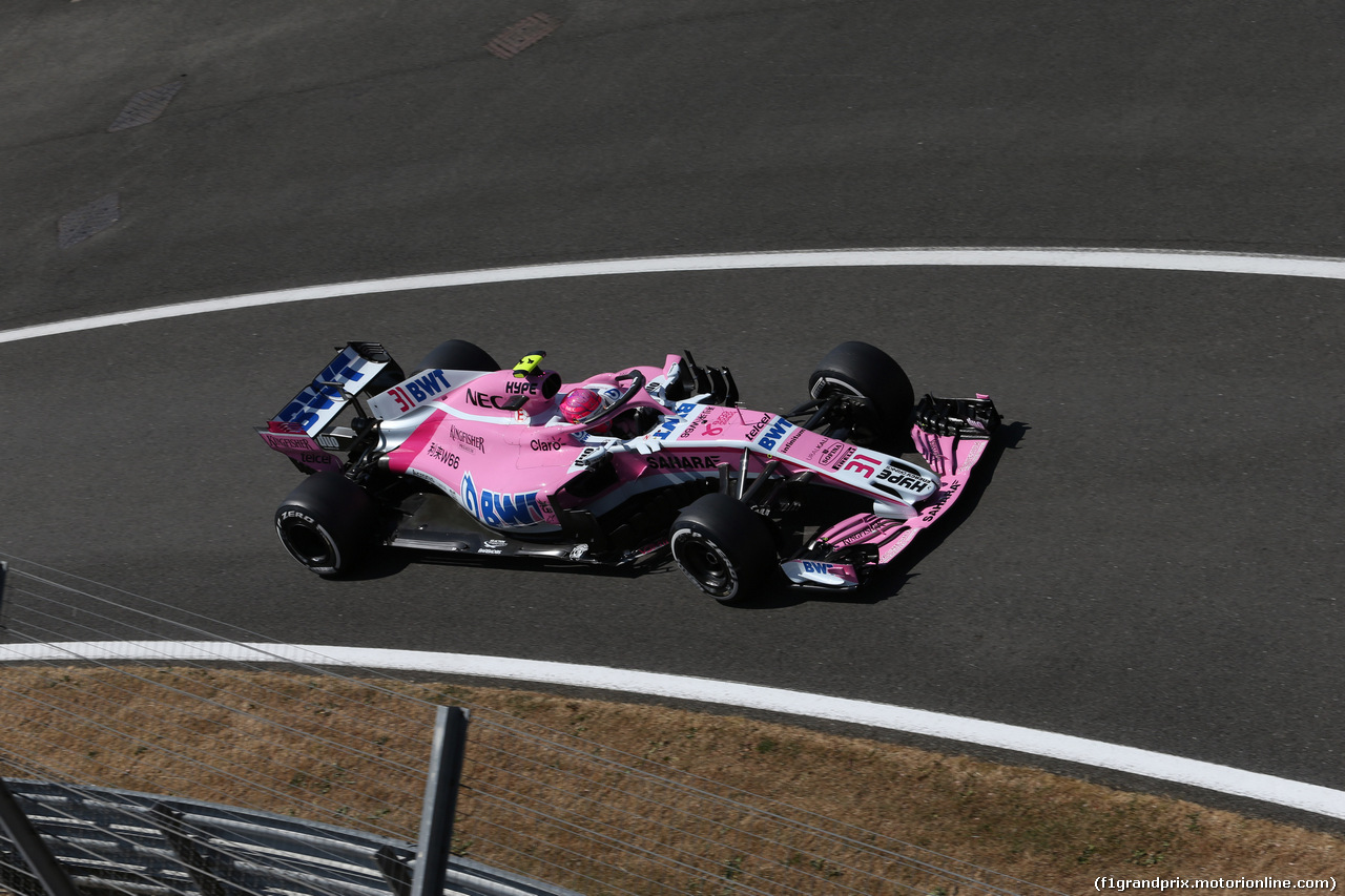 GP GRAN BRETAGNA, 07.07.2018- Free practice 3, Esteban Ocon (FRA) Sahara Force India F1 VJM11