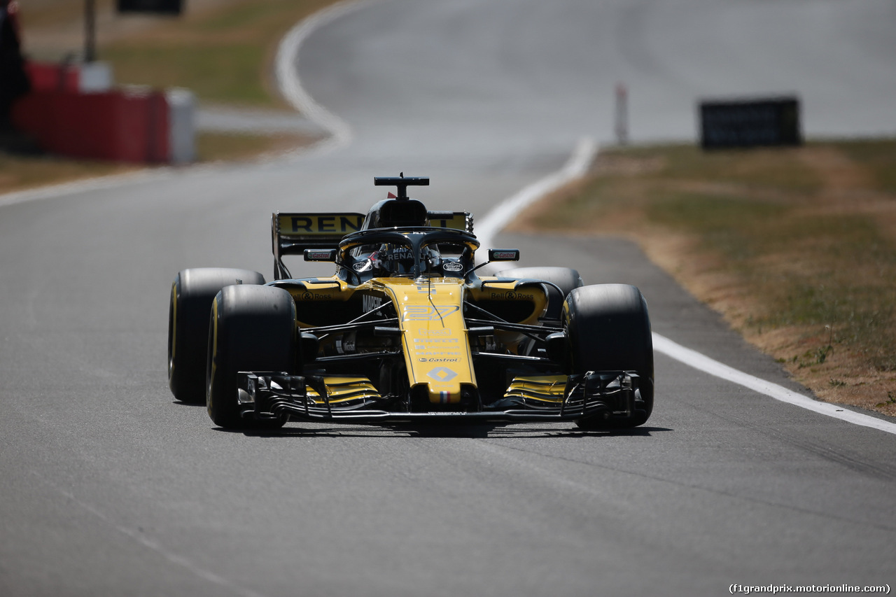 GP GRAN BRETAGNA, 07.07.2018- Free practice 3, Nico Hulkenberg (GER) Renault Sport F1 Team RS18