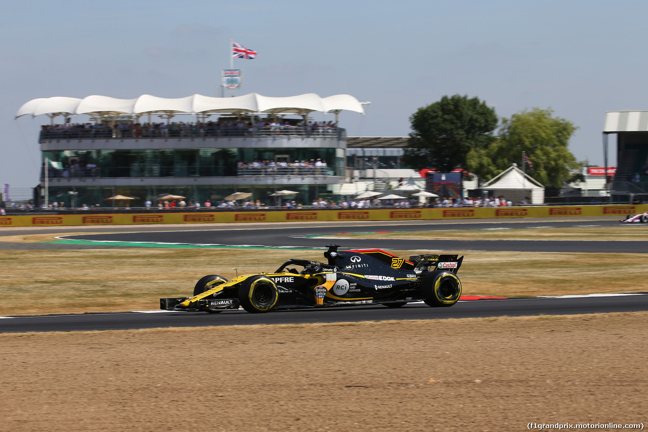 GP GRAN BRETAGNA, 07.07.2018- Free practice 3, Nico Hulkenberg (GER) Renault Sport F1 Team RS18