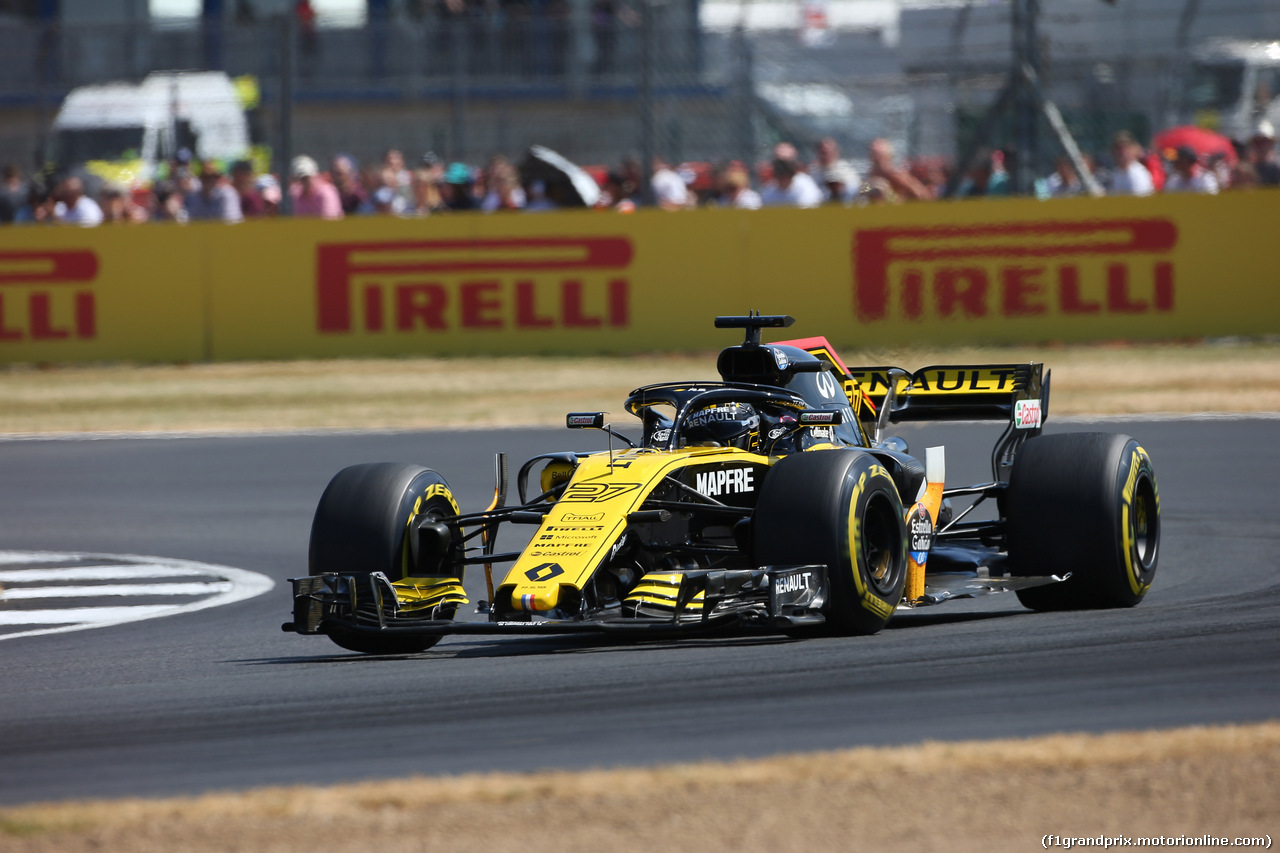 GP GRAN BRETAGNA, 07.07.2018- Free practice 3, Nico Hulkenberg (GER) Renault Sport F1 Team RS18