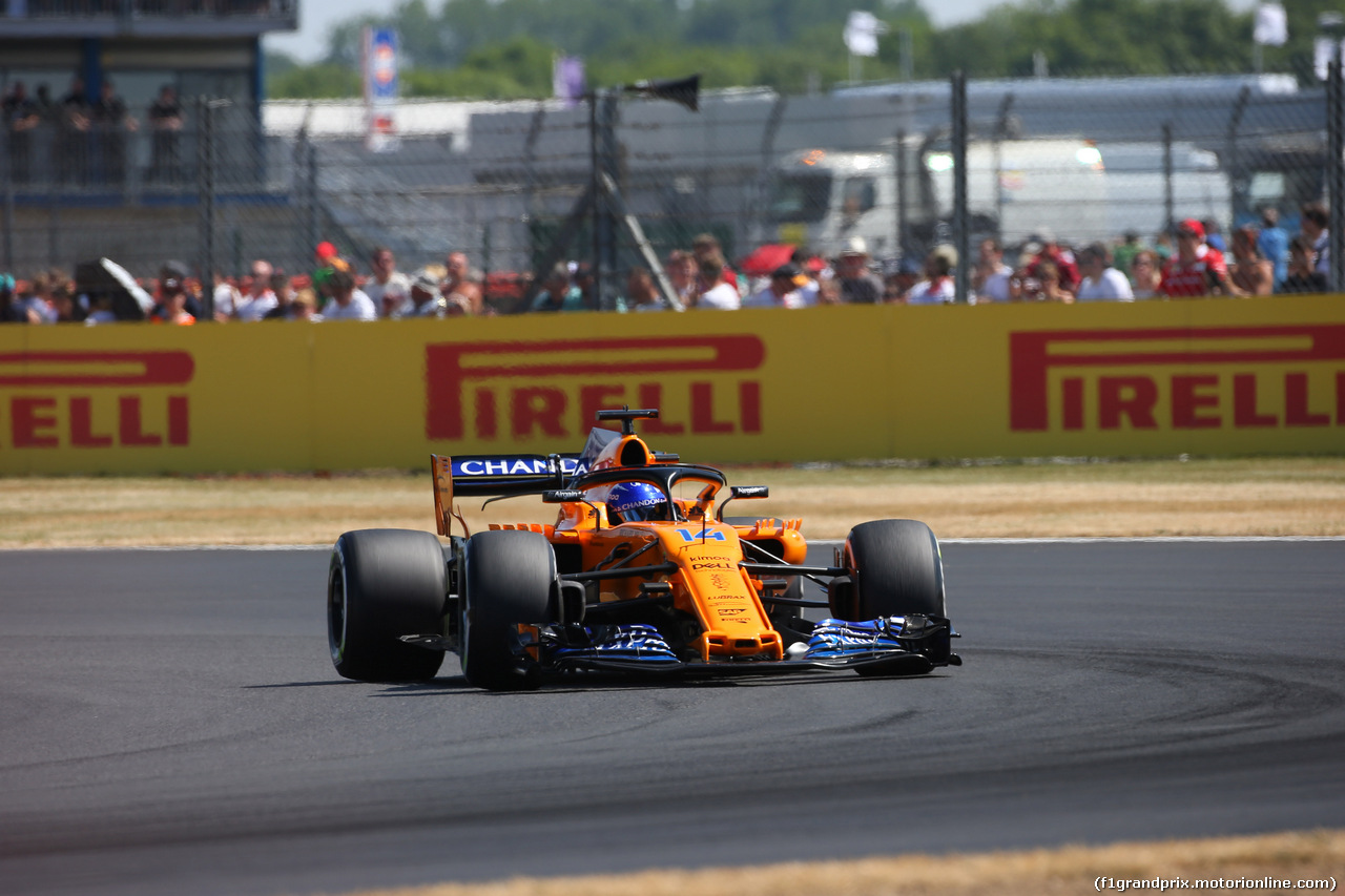 GP GRAN BRETAGNA, 07.07.2018- Free practice 3, Fernando Alonso (ESP) McLaren Renault MCL33