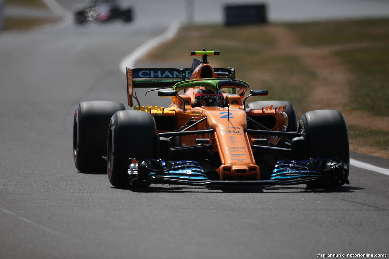 GP GRAN BRETAGNA, 07.07.2018- Free practice 3, Stoffel Vandoorne (BEL) McLaren MCL33