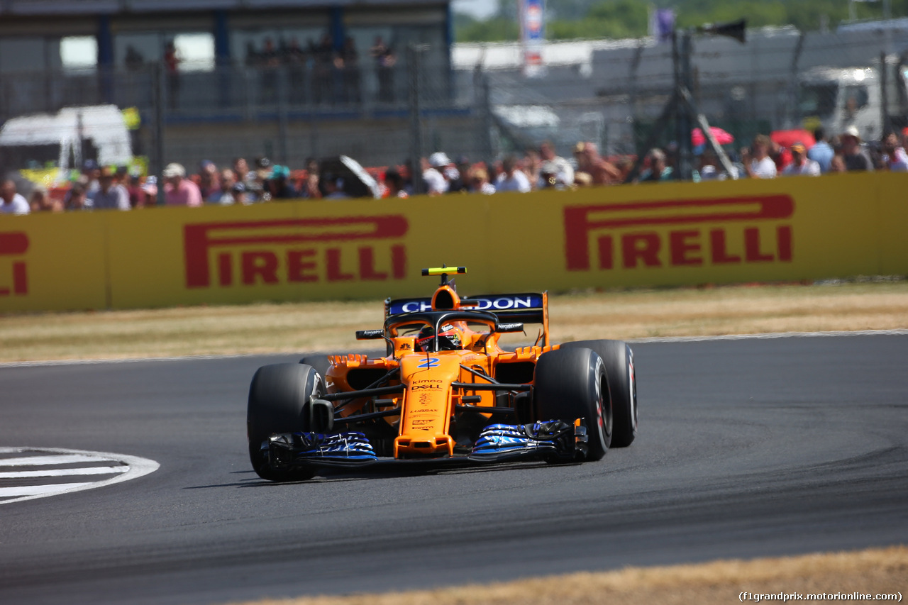 GP GRAN BRETAGNA, 07.07.2018- Free practice 3, Stoffel Vandoorne (BEL) McLaren MCL33