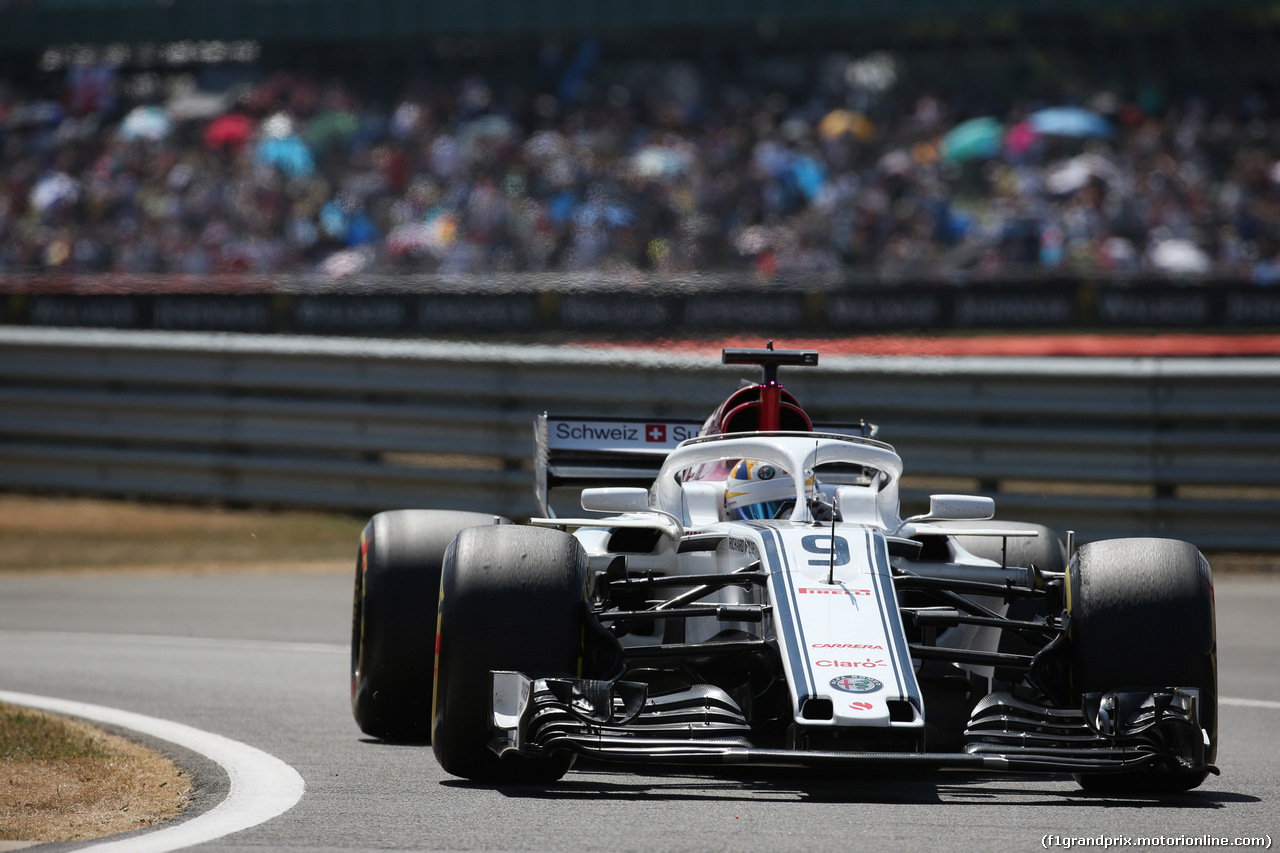 GP GRAN BRETAGNA, 07.07.2018- Free practice 3, Marcus Ericsson (SUE) Alfa Romeo Sauber C37