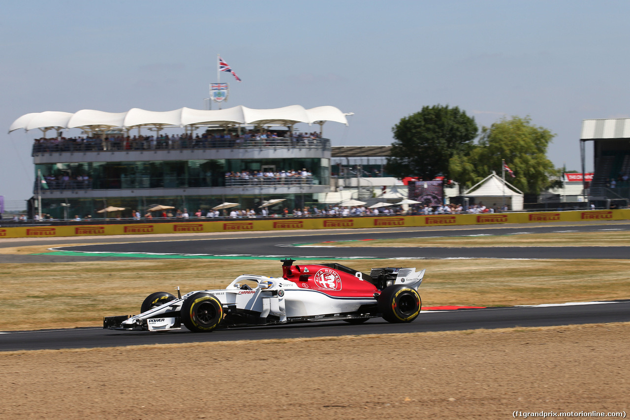 GP GRAN BRETAGNA, 07.07.2018- Free practice 3, Marcus Ericsson (SUE) Alfa Romeo Sauber C37
