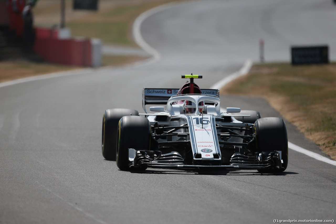 GP GRAN BRETAGNA, 07.07.2018- Free practice 3, Charles Leclerc (GER) Alfa Romeo Sauber C37