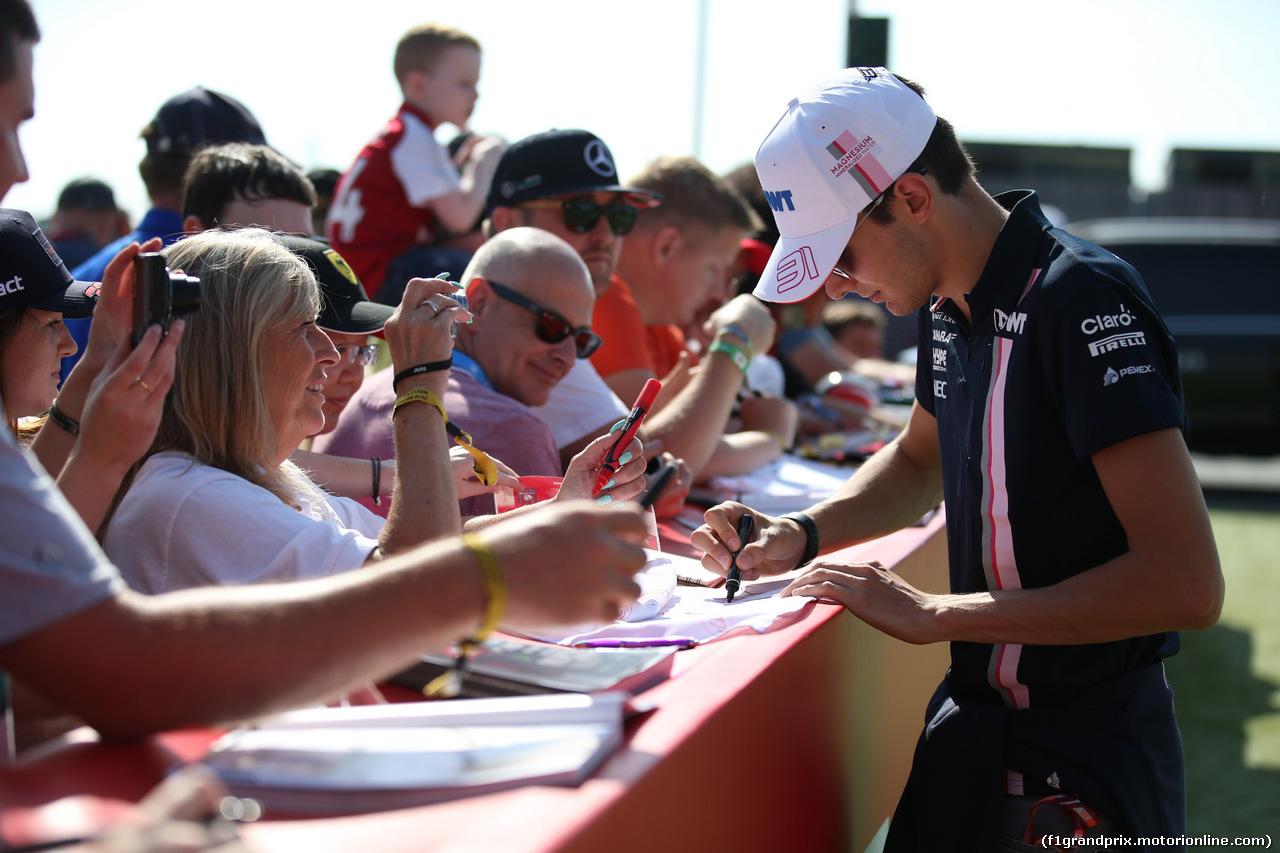 GP GRAN BRETAGNA, 07.07.2018- Esteban Ocon (FRA) Sahara Force India F1 VJM11