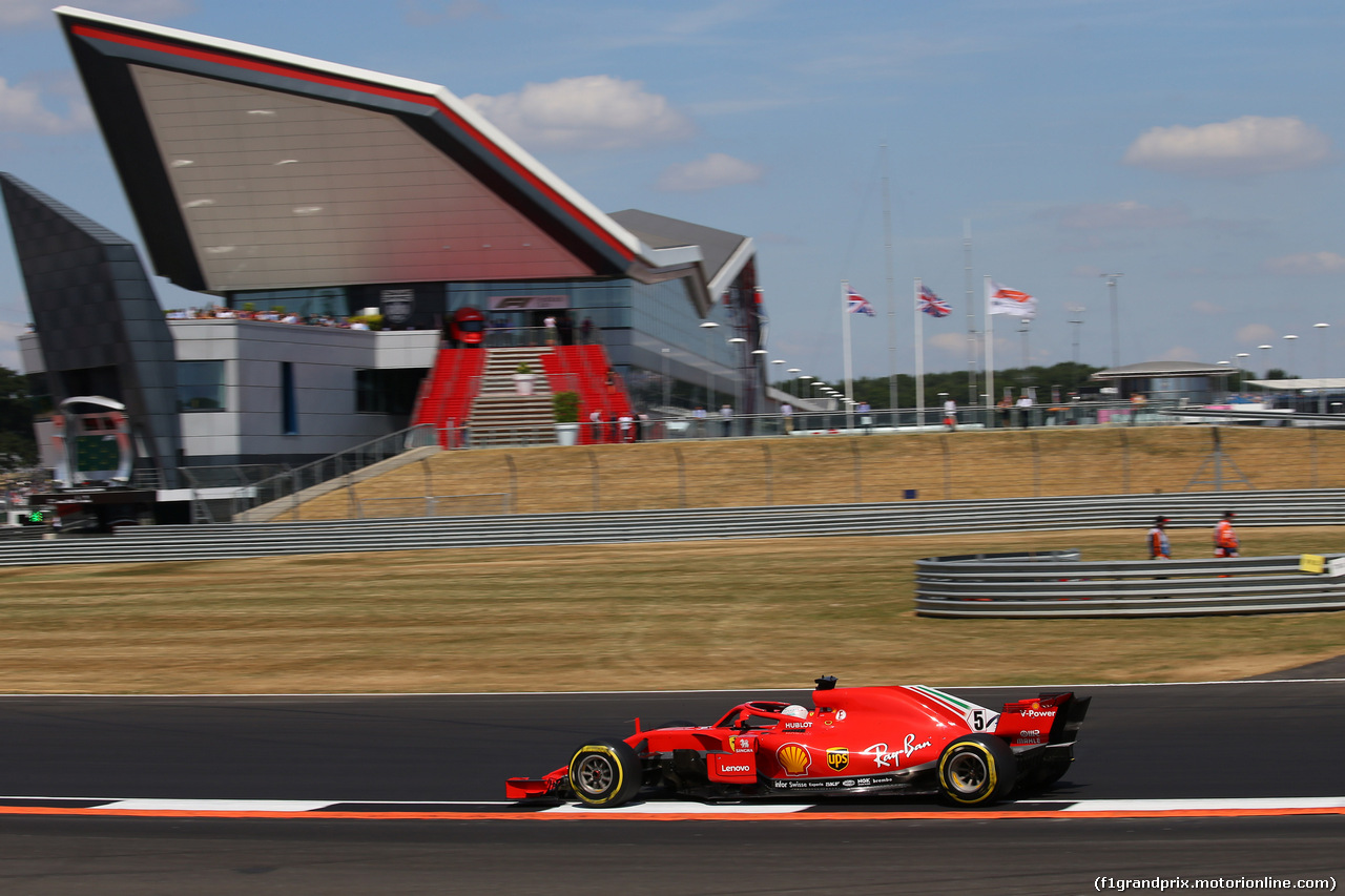 GP GRAN BRETAGNA, 07.07.2018- Qualifiche, Sebastian Vettel (GER) Ferrari SF71H