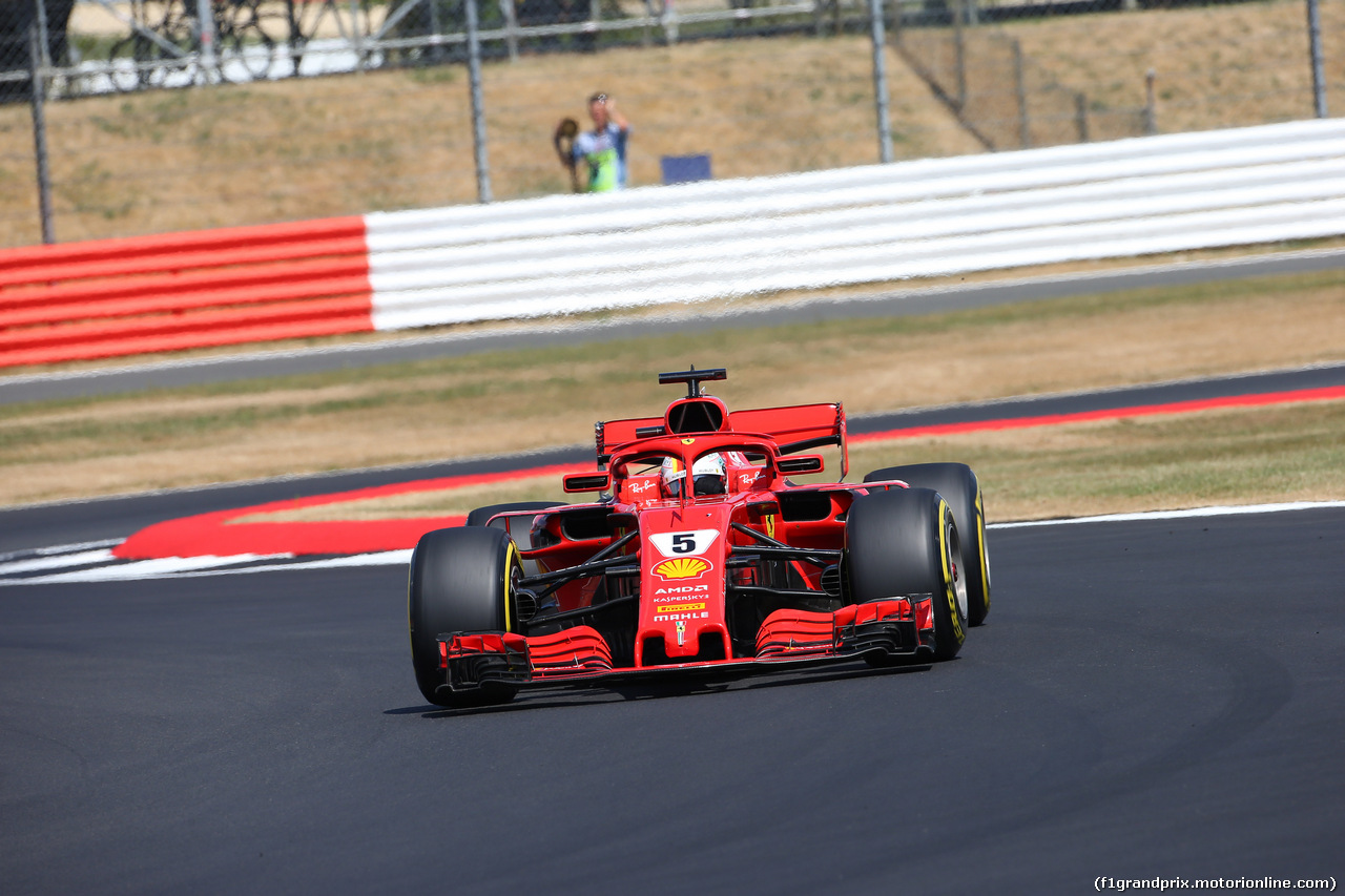 GP GRAN BRETAGNA, 07.07.2018- Qualifiche, Sebastian Vettel (GER) Ferrari SF71H