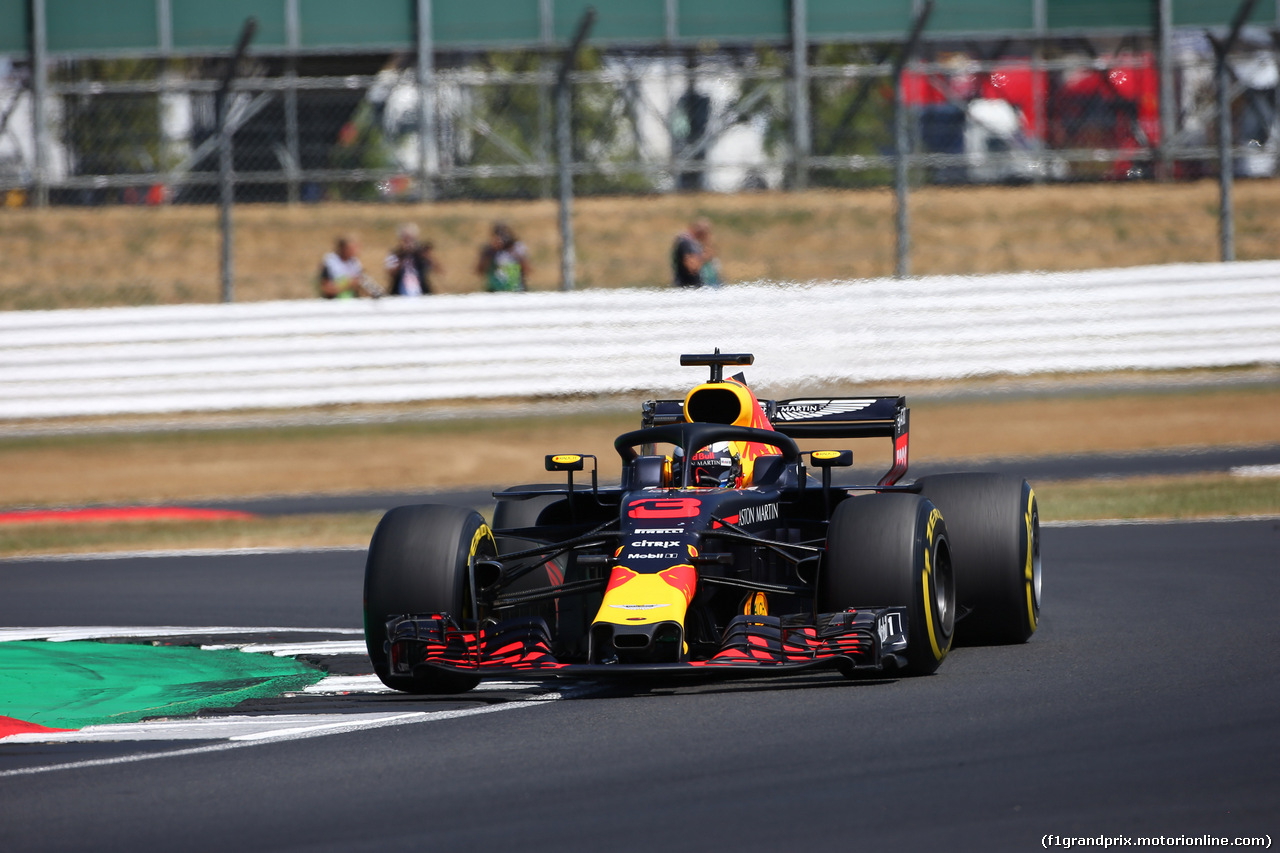 GP GRAN BRETAGNA, 07.07.2018- Qualifiche, Daniel Ricciardo (AUS) Red Bull Racing RB14