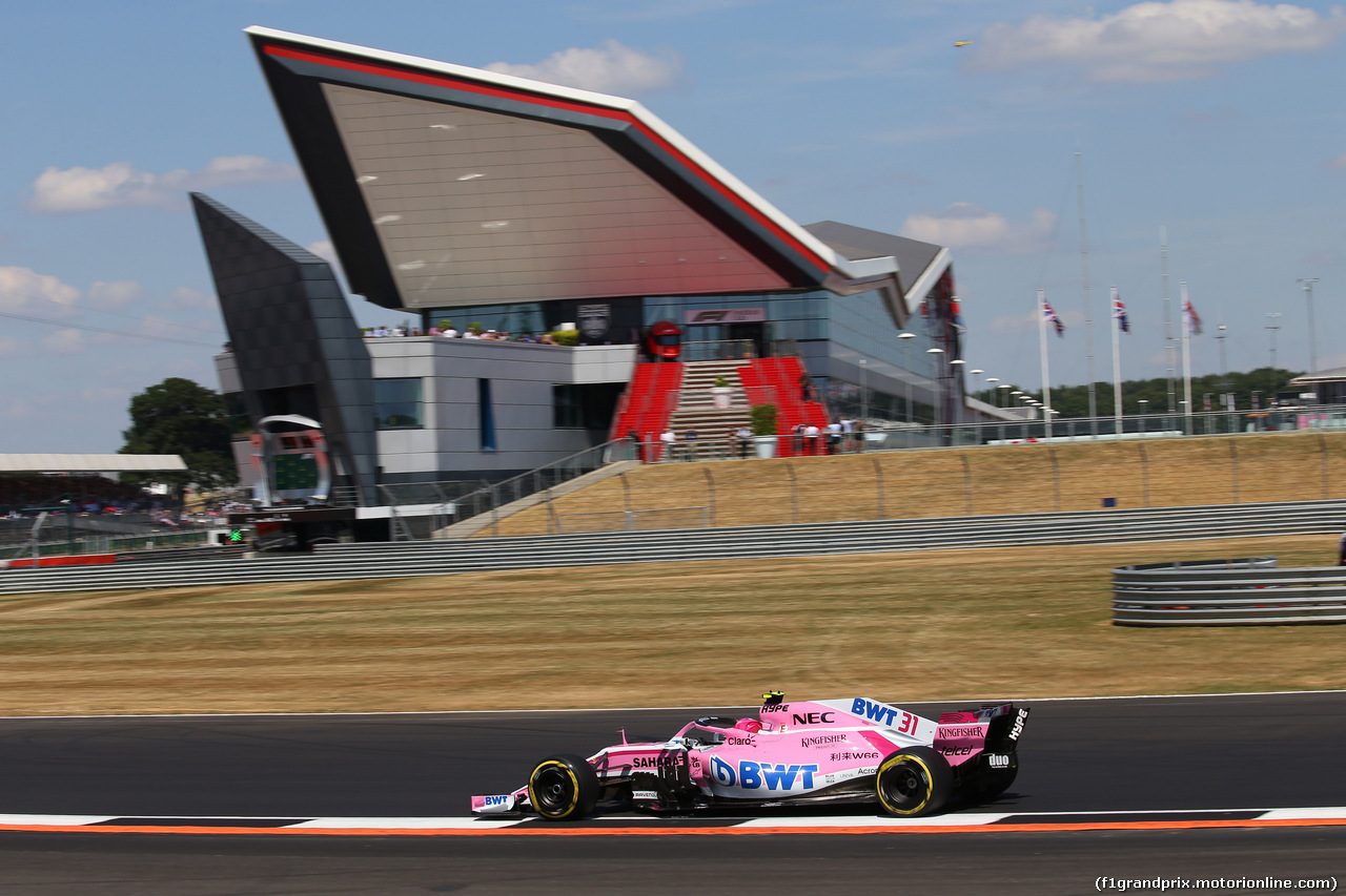 GP GRAN BRETAGNA, 07.07.2018- Qualifiche, Esteban Ocon (FRA) Sahara Force India F1 VJM11