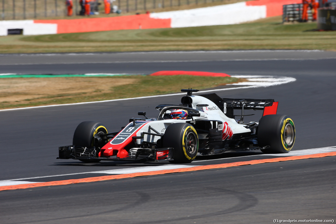 GP GRAN BRETAGNA, 07.07.2018- Qualifiche, Romain Grosjean (FRA) Haas F1 Team VF-18