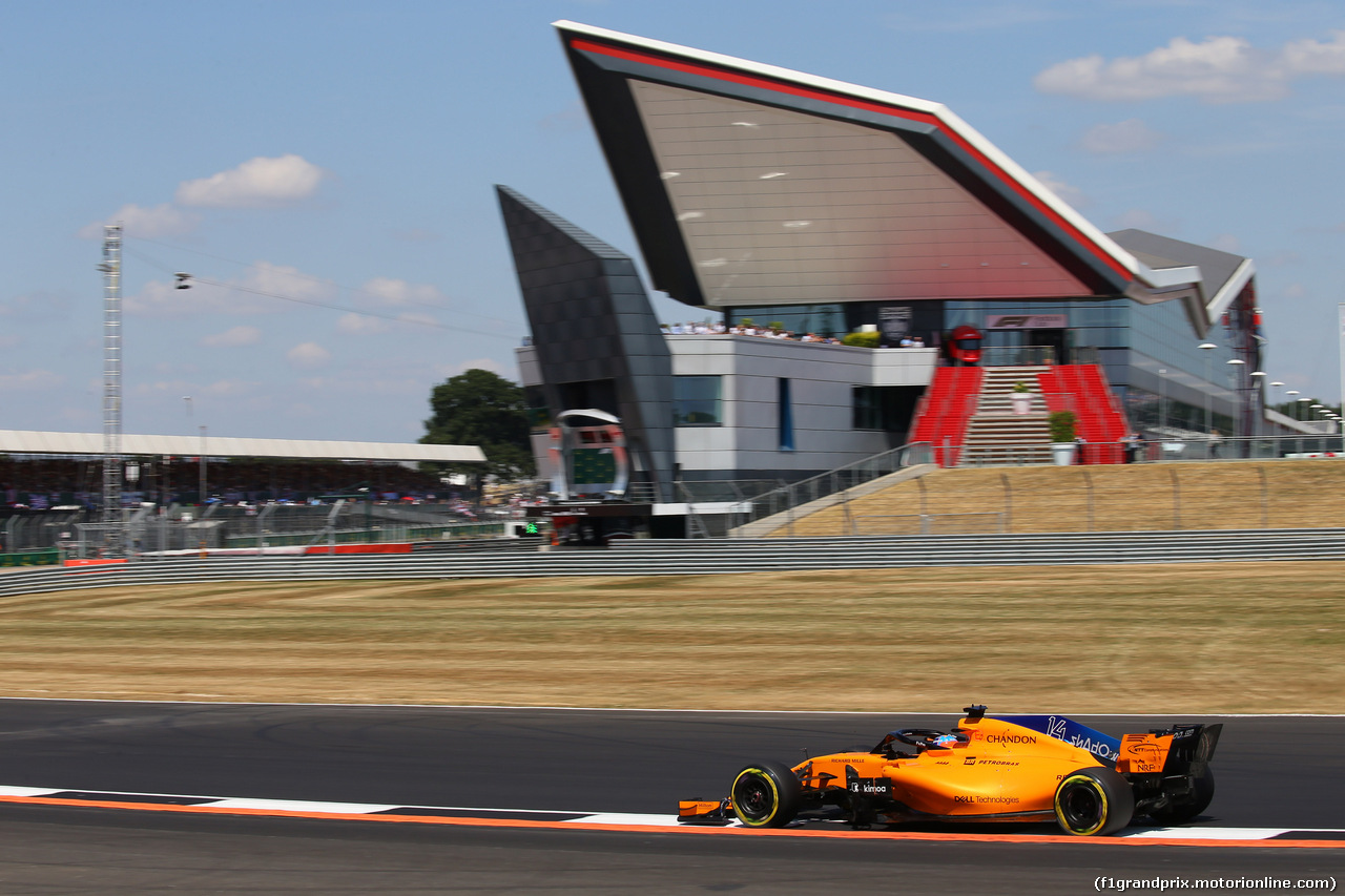 GP GRAN BRETAGNA, 07.07.2018- Qualifiche, Fernando Alonso (ESP) McLaren Renault MCL33
