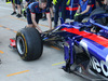 GP GRAN BRETAGNA, 07.07.2018- Brendon Hartley (FRA) Scuderia Toro Rosso STR13 front sunspension before th4e crash