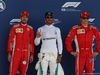 GP GRAN BRETAGNA, 07.07.2018- pole position celebration in parc fermee, Pole Position Lewis Hamilton (GBR) Mercedes AMG F1 W09 , 2nd place Sebastian Vettel (GER) Ferrari SF71H 3rd place Kimi Raikkonen (FIN) Ferrari SF71H
