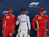 GP GRAN BRETAGNA, 07.07.2018- Qualifiche celebration, pole positionLewis Hamilton (GBR) Mercedes AMG F1 W09 2nd place Sebastian Vettel (GER) Ferrari SF71H, 3rd place Kimi Raikkonen (FIN) Ferrari SF71H