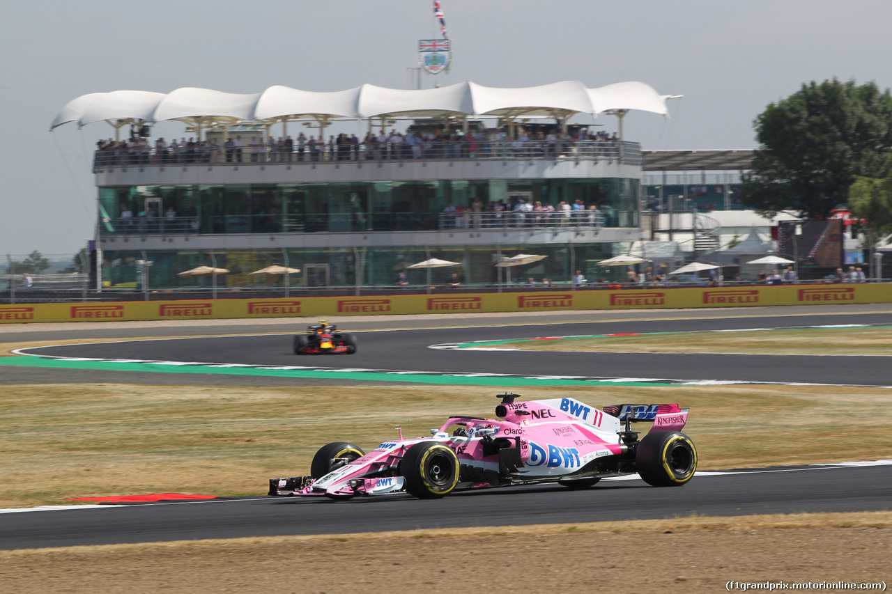 GP GRAN BRETAGNA, 06.07.2018- free Practice 1, Sergio Perez (MEX) Sahara Force India F1 VJM11