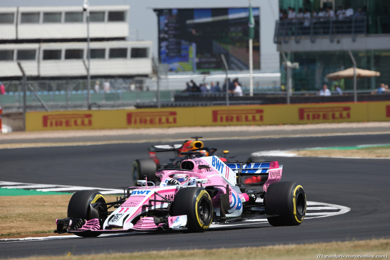 GP GRAN BRETAGNA, 06.07.2018- free Practice 1, Sergio Perez (MEX) Sahara Force India F1 VJM11