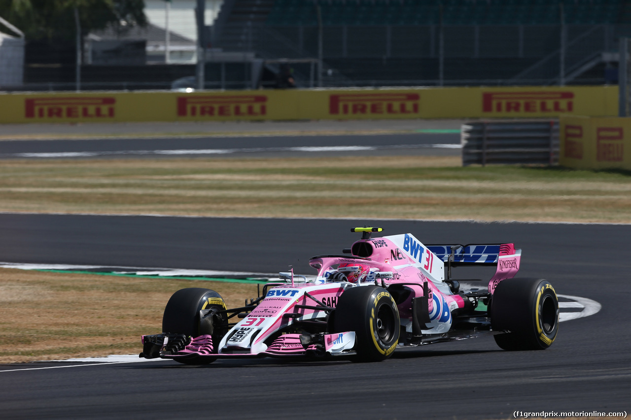 GP GRAN BRETAGNA, 06.07.2018- free Practice 1, Esteban Ocon (FRA) Sahara Force India F1 VJM11