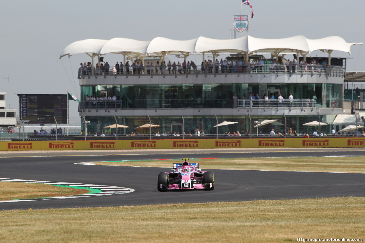 GP GRAN BRETAGNA, 06.07.2018- free Practice 1, Esteban Ocon (FRA) Sahara Force India F1 VJM11