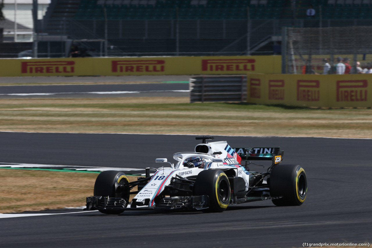 GP GRAN BRETAGNA, 06.07.2018- free Practice 1, Lance Stroll (CDN) Williams FW41
