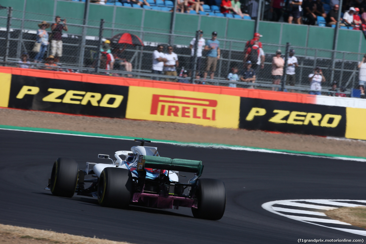 GP GRAN BRETAGNA, 06.07.2018- free Practice 1, Lance Stroll (CDN) Williams FW41 with flow-vis paint