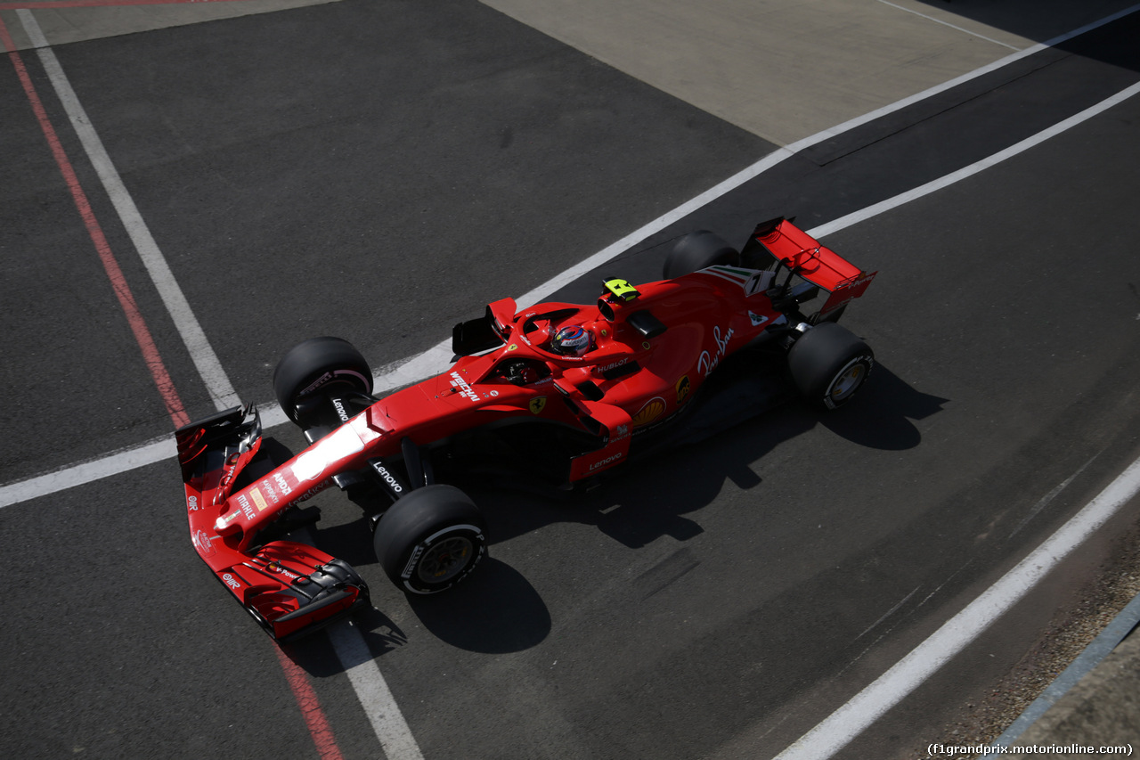 GP GRAN BRETAGNA, 06.07.2018- free Practice 1, Kimi Raikkonen (FIN) Ferrari SF71H
