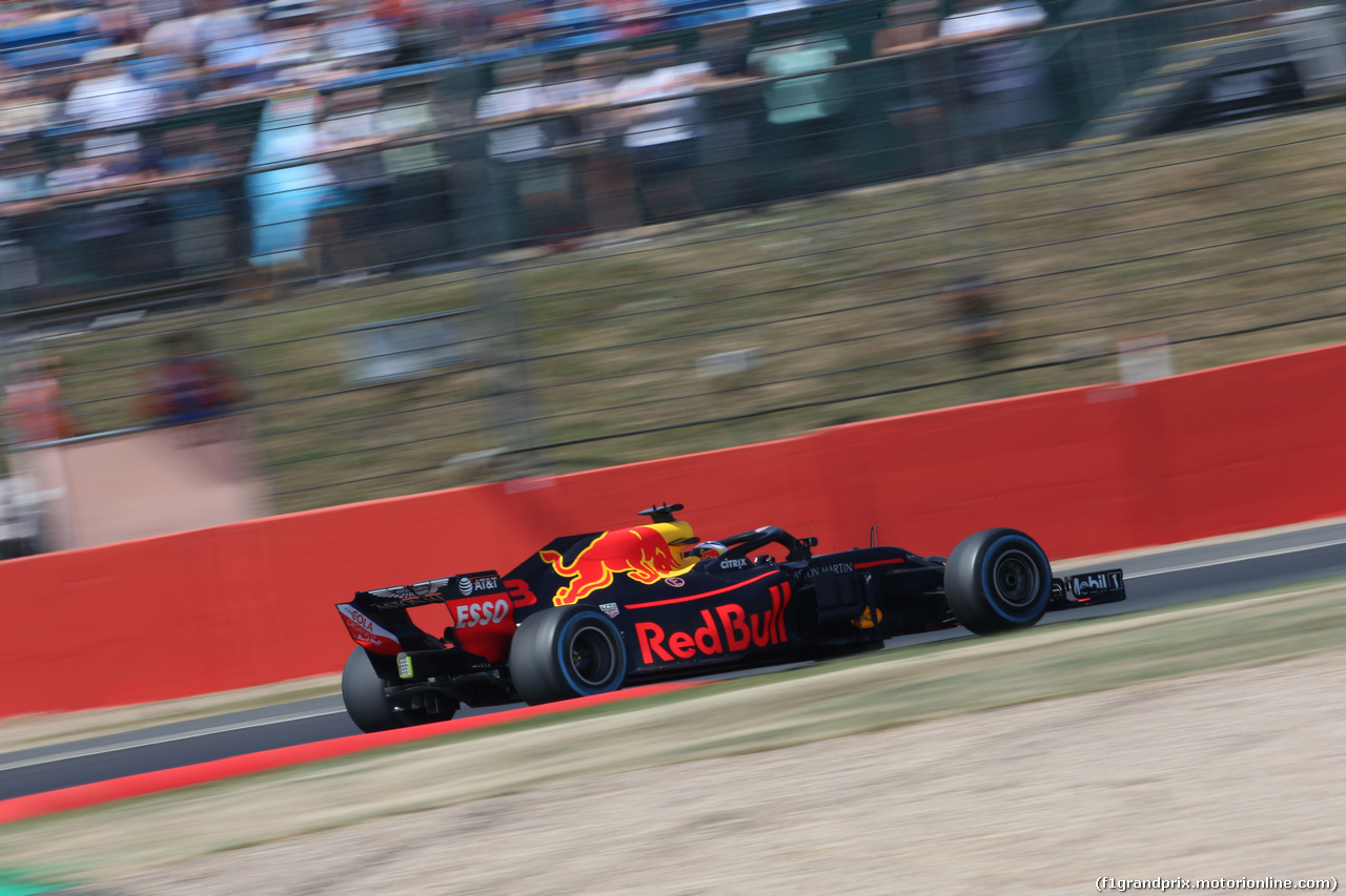 GP GRAN BRETAGNA, 06.07.2018- free Practice 1, Daniel Ricciardo (AUS) Red Bull Racing RB14