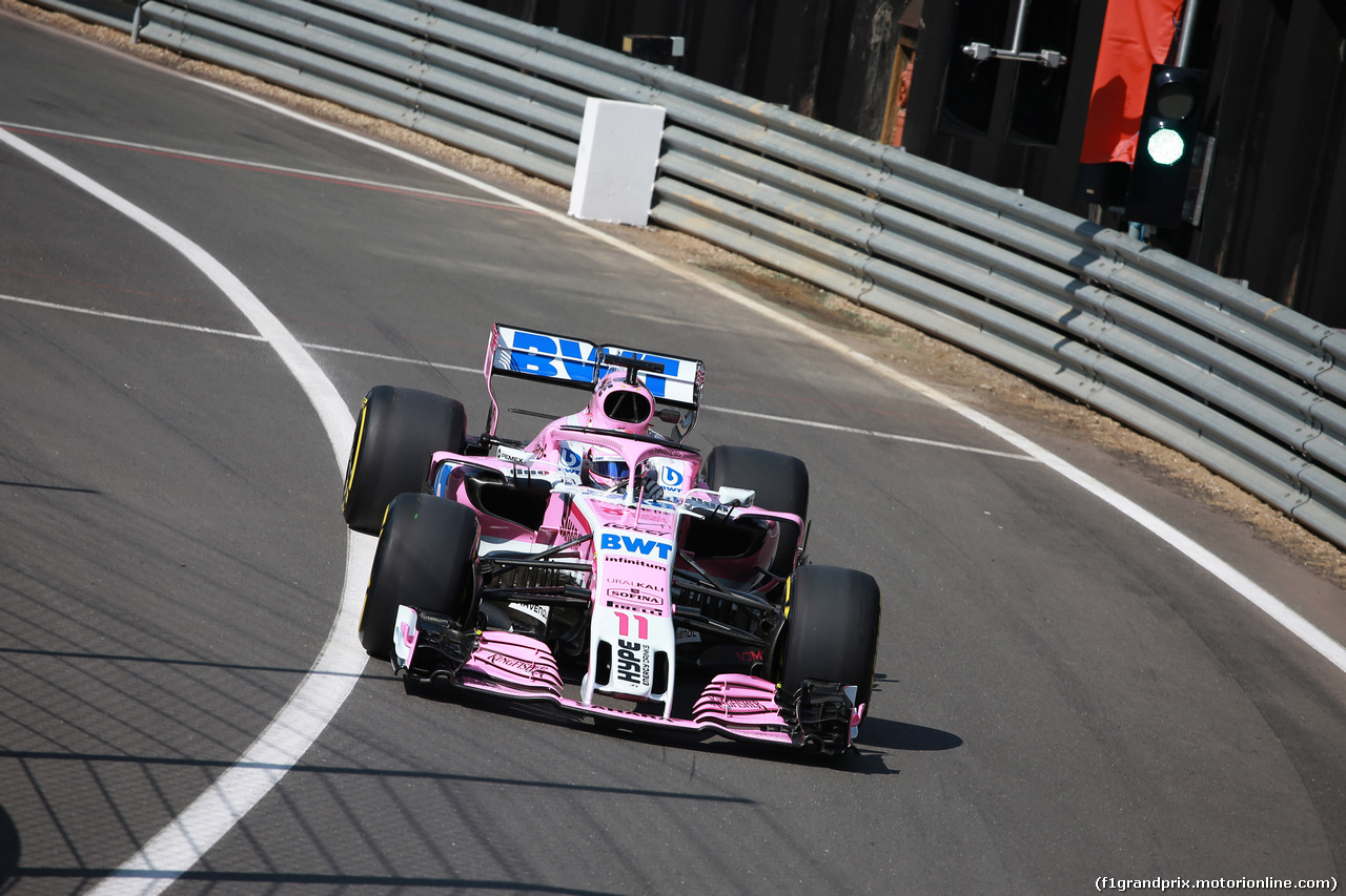 GP GRAN BRETAGNA, 06.07.2018- free Practice 1, Sergio Perez (MEX) Sahara Force India F1 VJM11