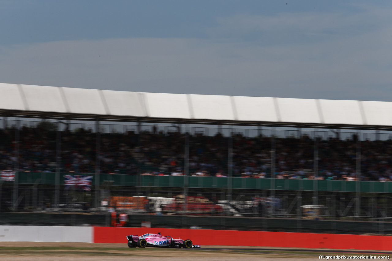 GP GRAN BRETAGNA, 06.07.2018- free Practice 1, Sergio Perez (MEX) Sahara Force India F1 VJM11