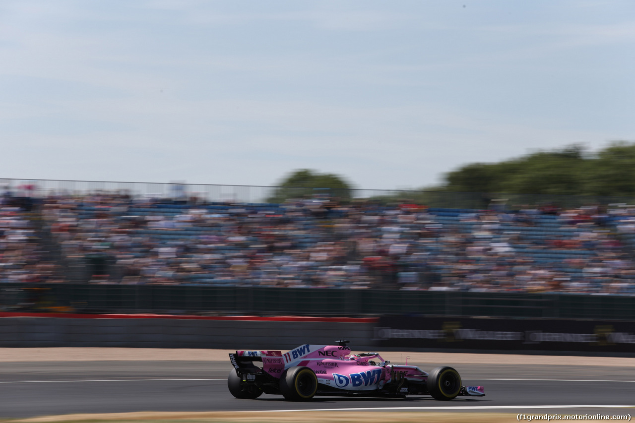 GP GRAN BRETAGNA, 06.07.2018- free Practice 1, Sergio Perez (MEX) Sahara Force India F1 VJM11