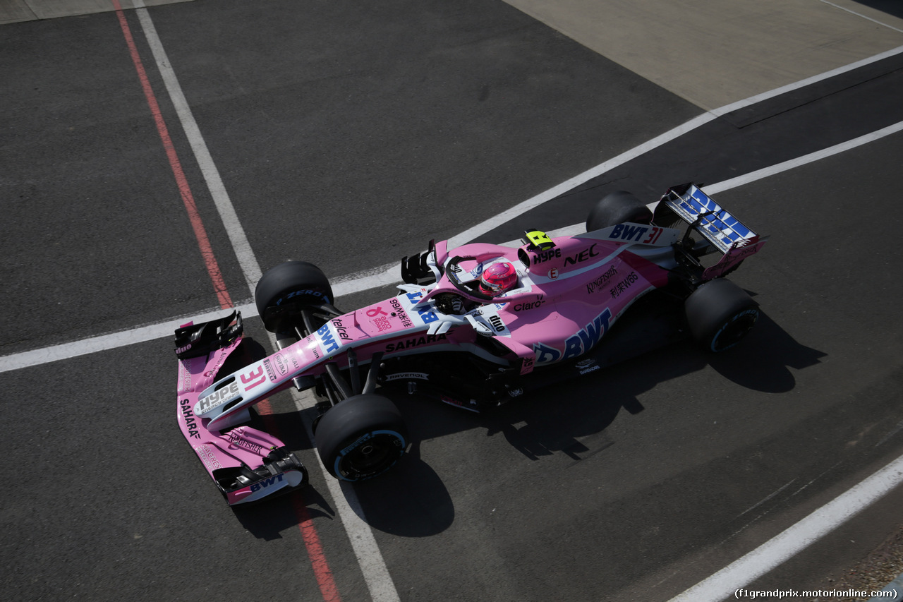 GP GRAN BRETAGNA, 06.07.2018- free Practice 1, Esteban Ocon (FRA) Sahara Force India F1 VJM11
