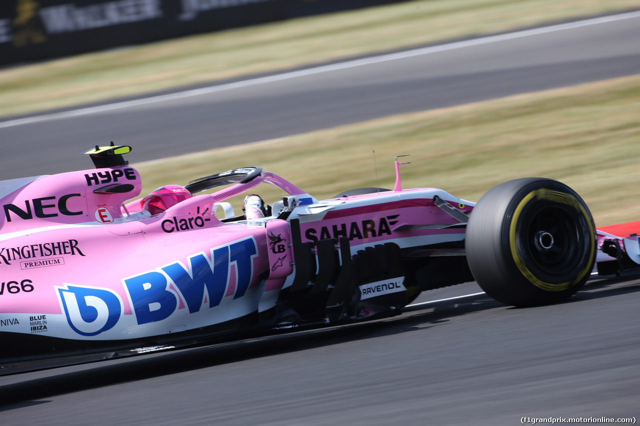GP GRAN BRETAGNA, 06.07.2018- free Practice 1, Esteban Ocon (FRA) Sahara Force India F1 VJM11