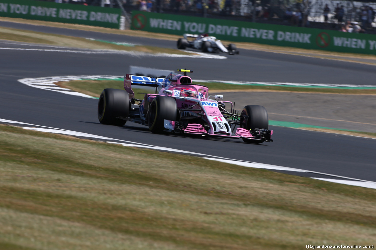 GP GRAN BRETAGNA, 06.07.2018- free Practice 1, Esteban Ocon (FRA) Sahara Force India F1 VJM11