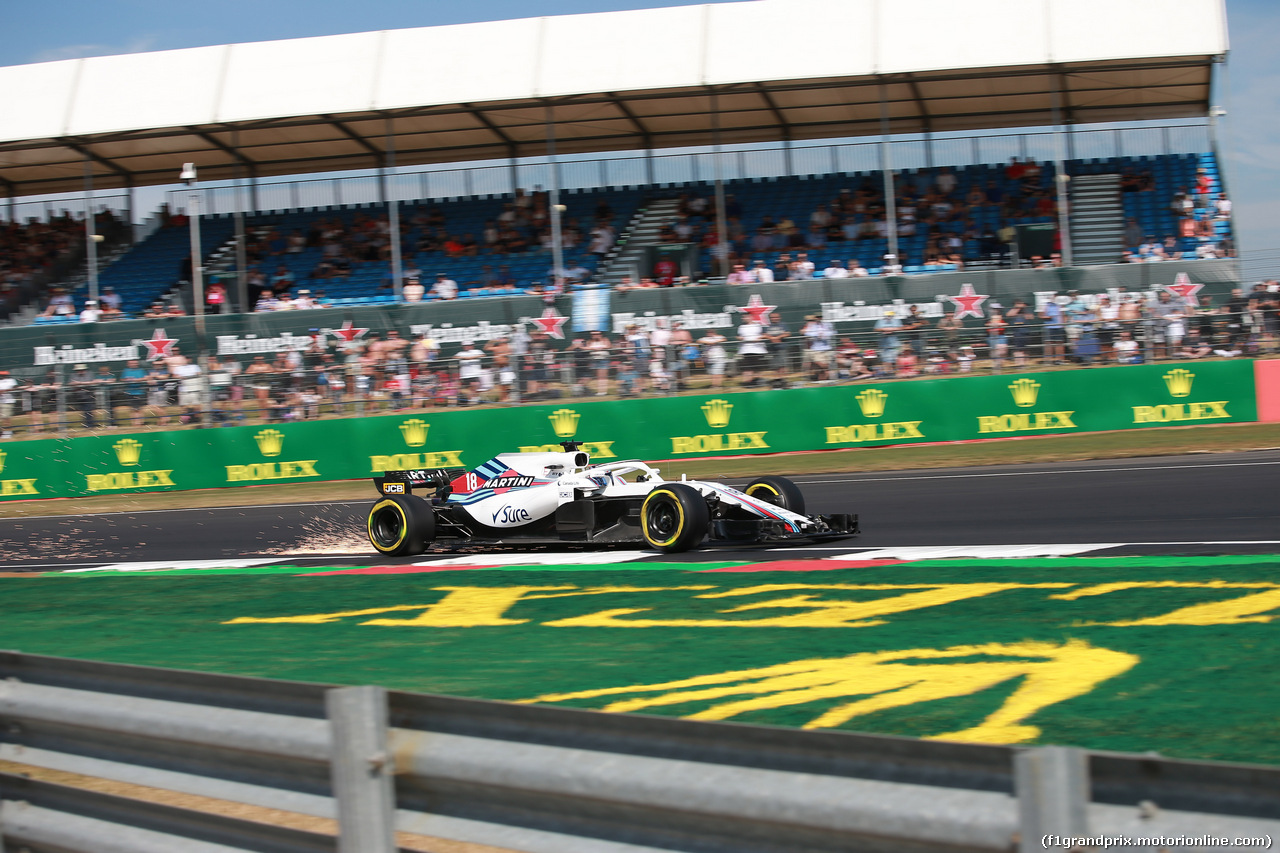 GP GRAN BRETAGNA, 06.07.2018- free Practice 1, Lance Stroll (CDN) Williams FW41