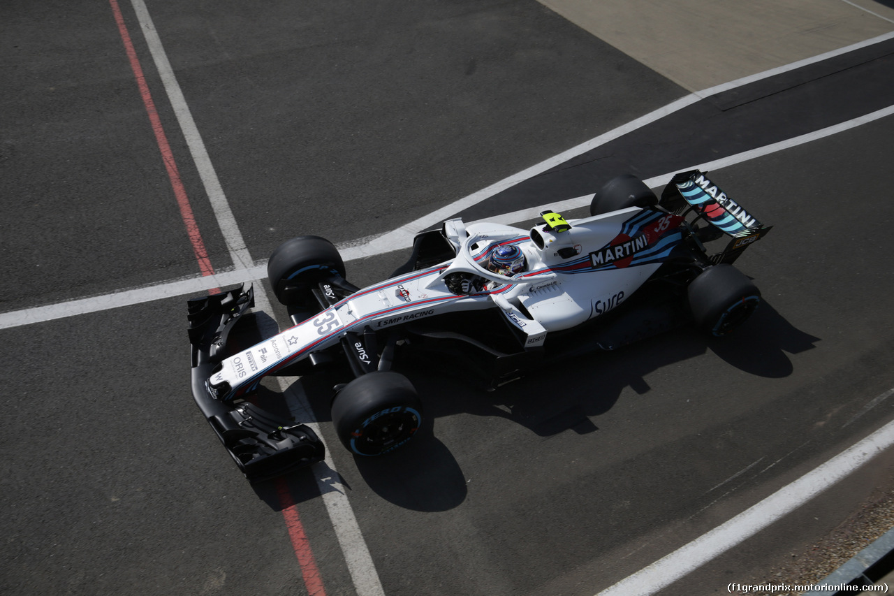GP GRAN BRETAGNA, 06.07.2018- free Practice 1, Sergej Sirotkin (RUS) Williams F1 Team FW41