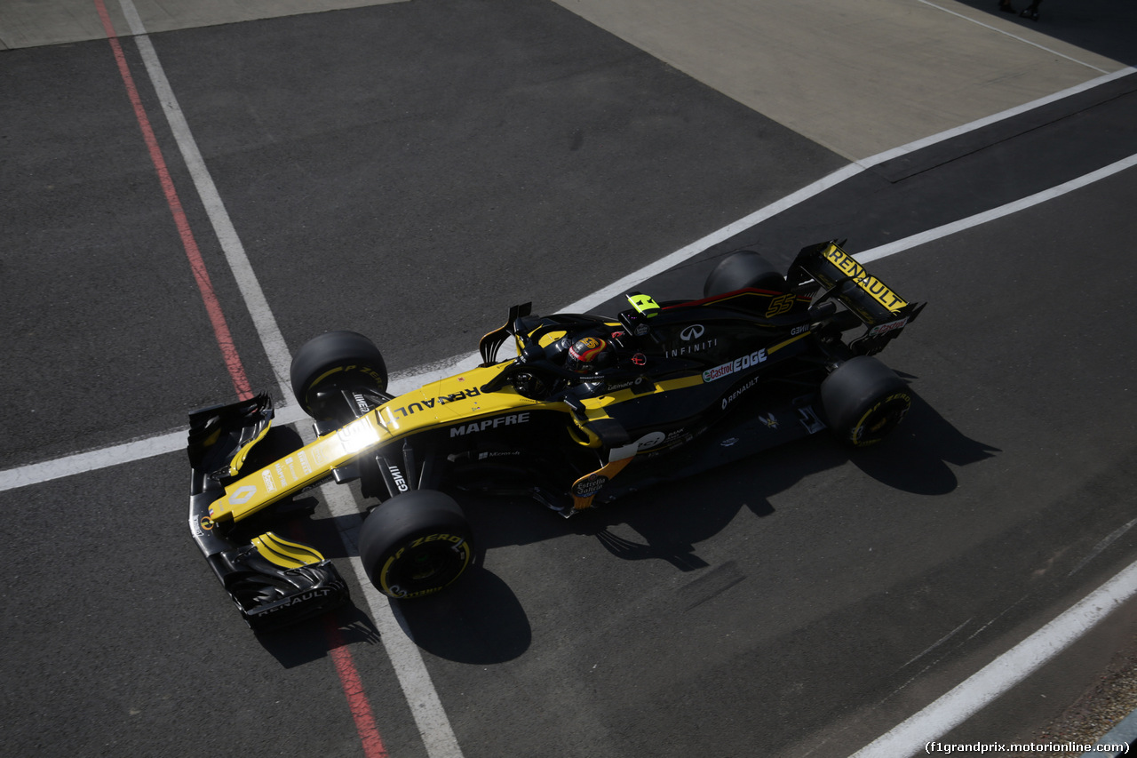 GP GRAN BRETAGNA, 06.07.2018- free Practice 1, Carlos Sainz Jr (ESP) Renault Sport F1 Team RS18