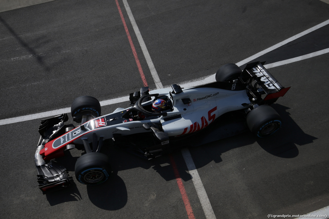 GP GRAN BRETAGNA, 06.07.2018- free Practice 1, Romain Grosjean (FRA) Haas F1 Team VF-18