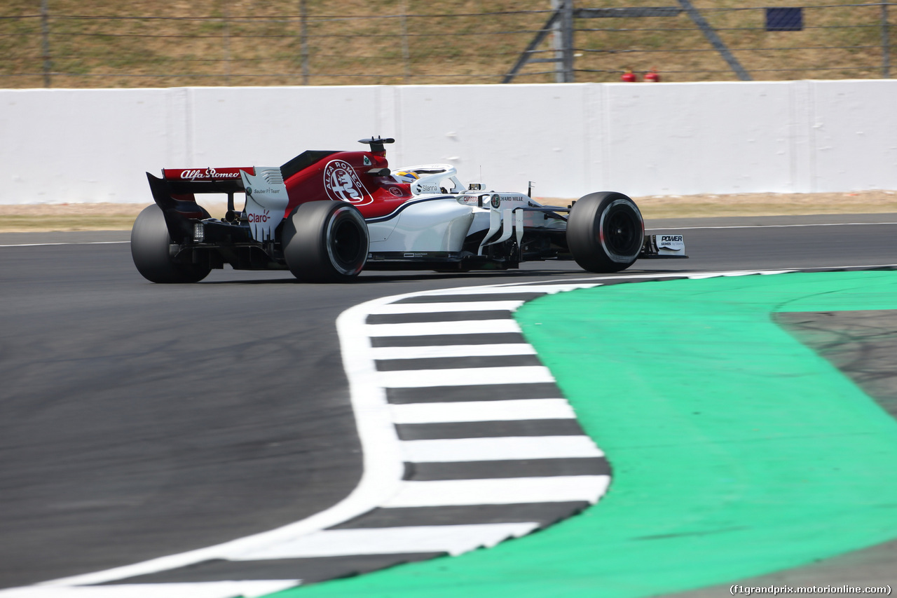 GP GRAN BRETAGNA, 06.07.2018- free Practice 1, Marcus Ericsson (SUE) Alfa Romeo Sauber C37