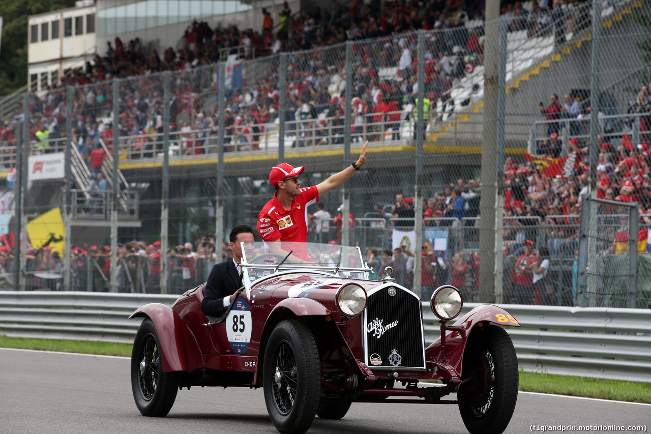 GP ITALIA, 02.09.2018 - Drivers parade, Sebastian Vettel (GER) Ferrari SF71H